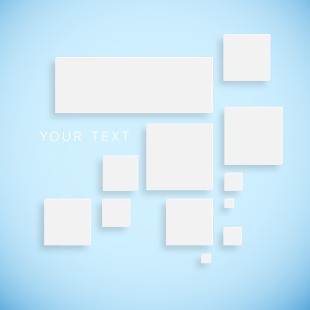 带蓝色渐变背景的白色方形检查图片框图片下载