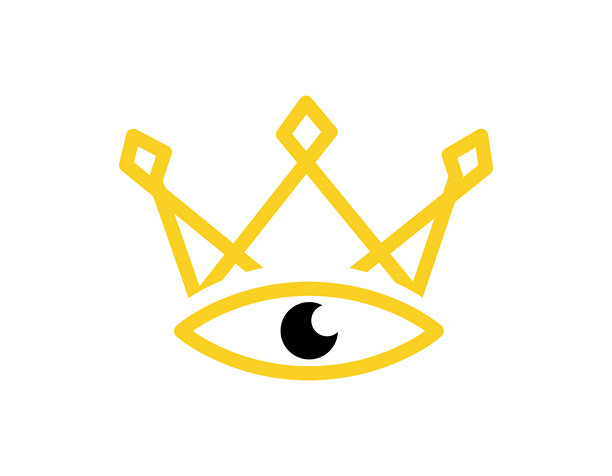 皇冠眼睛标志设计插画图片下载