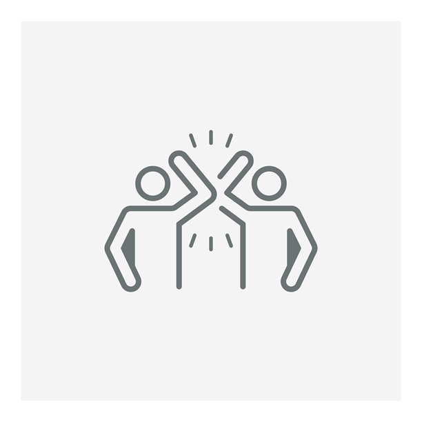 碰肘细线图标，握手图标图片下载