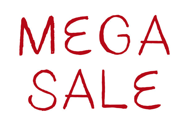 巨幅促销艺术字 手写词语 现代毛笔书法 营销广告、印刷品、网页、横幅、海报、传单模板 墨水插画图片下载