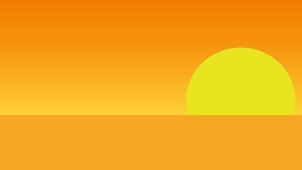 墨西哥得克萨斯州沙漠地区的日落插画。图片下载