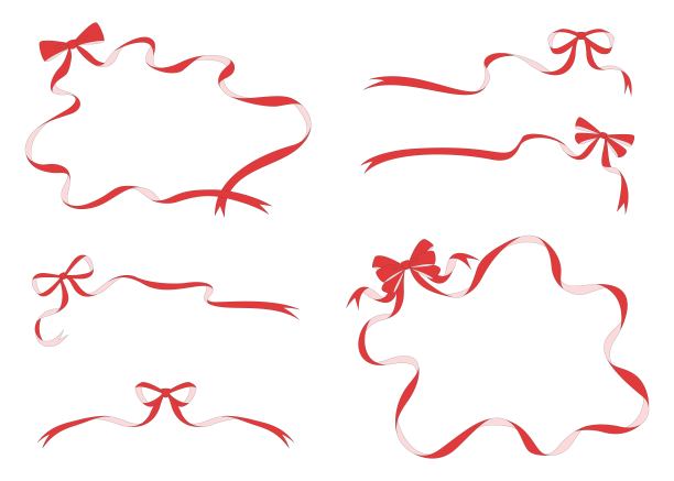 丝带装饰素材套装，边框，分割线图片下载