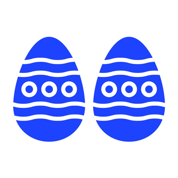 复活节彩蛋矢量图标设计插画图片下载