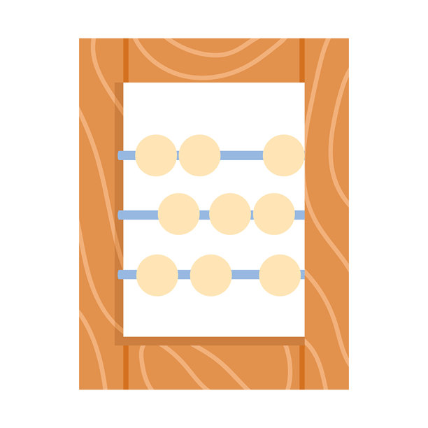 木制算盘。儿童早期教育玩具，有助于培养计数、数学技能和协调能力。卡通风格矢量插画。孤立在白色背景上。图片下载