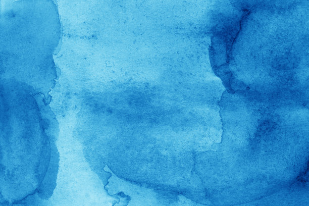 手绘蓝色水彩背景。图片下载