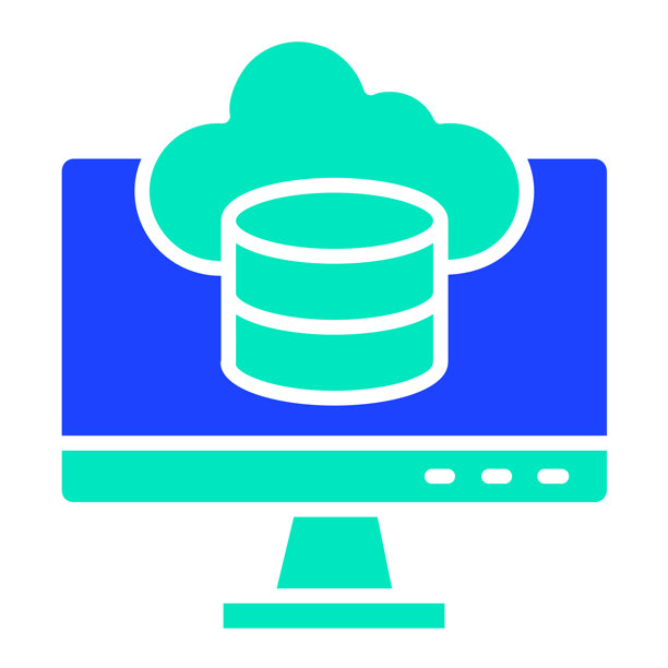 云数据库矢量图标设计插画图片下载