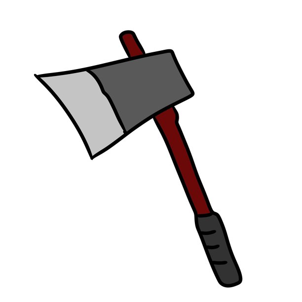 卡通涂鸦斧头插画图片下载