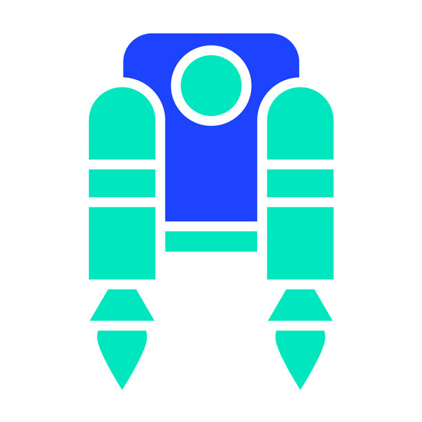 喷气背包矢量图标设计插画图片下载