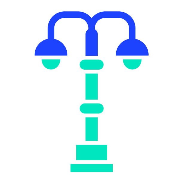 街道灯矢量图标设计插画图片下载