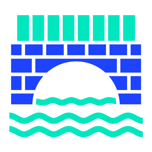 桥梁矢量图标设计插画图片下载