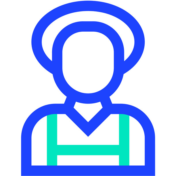 女仆矢量图标设计插画图片下载