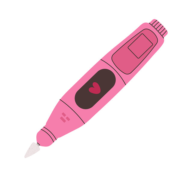 电动凝胶抛光剂去除器，打磨机。美容行业、美甲服务的矢量图。图片下载