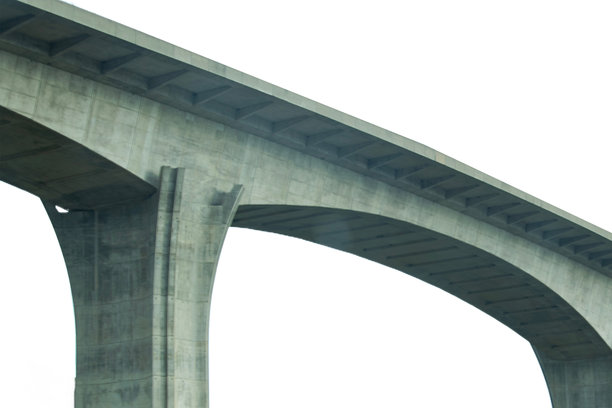孤立的混凝土高架桥照片图片下载