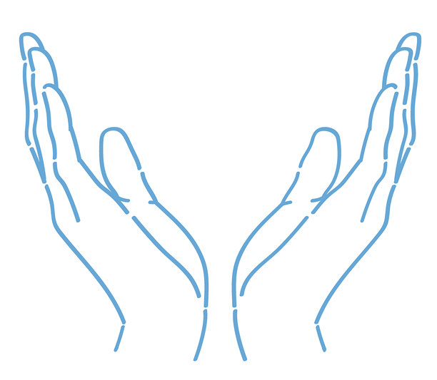 手势。双手捧着。矢量草图插画。图片下载