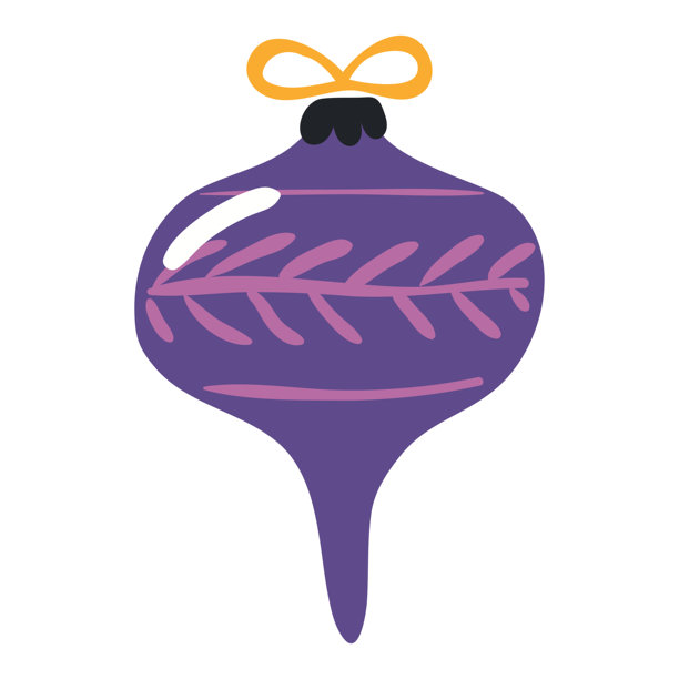 圣诞装饰品，圣诞树装饰，彩球插画。图片下载