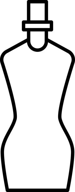 香水笔触轮廓图标集，孤立在白色背景上。香水瓶线条图标。玻璃喷雾瓶、奢华香水样品、古龙水轮廓象形图，用于化妆品商店插图。图片下载