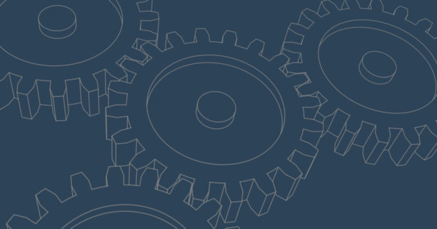 蓝图齿轮背景。工程、流程和系统概念。3D渲染图片下载