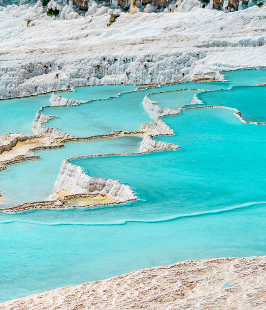 土耳其代尼兹利棉花堡的棉花堡梯田照片图片下载
