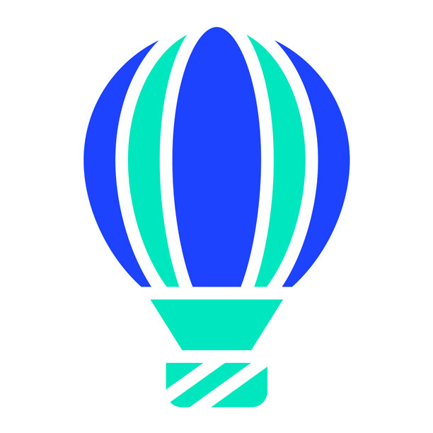热气球矢量图标设计插画图片下载