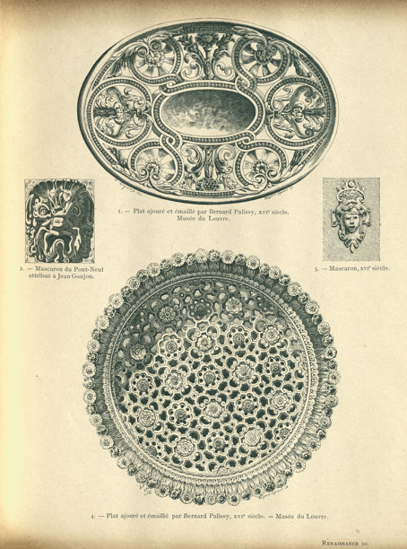 历史文艺复兴，装饰艺术，华丽的石膏线，马斯卡隆头像，16世纪，复古插画图片下载