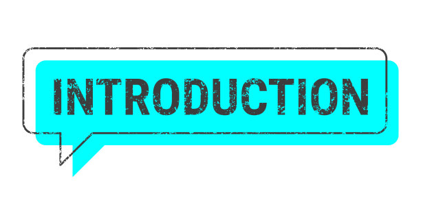 简介 - 蓝色污渍风格对话气泡，白色背景。图片下载