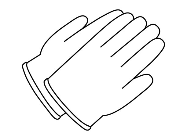 医用手套轮廓插画图片下载