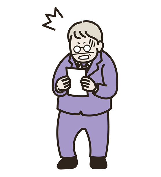 一名中年男子健康体检结果不佳的插画。图片下载