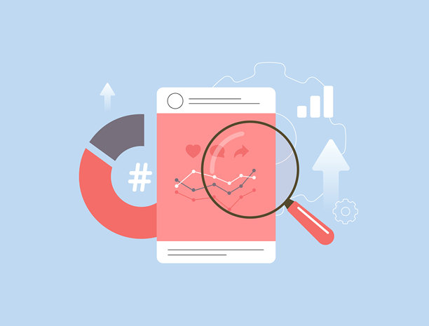 社交媒体增长分析。品牌知名度与标签表现追踪、互动指标及实时优化，以实现病毒式传播、用户互动和数字营销的社交投资回报率。图片下载
