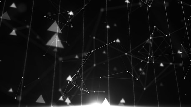 抽象数字流动粒子。网络连接背景。大数据可视化。科技背景。3D渲染。4K照片图片下载