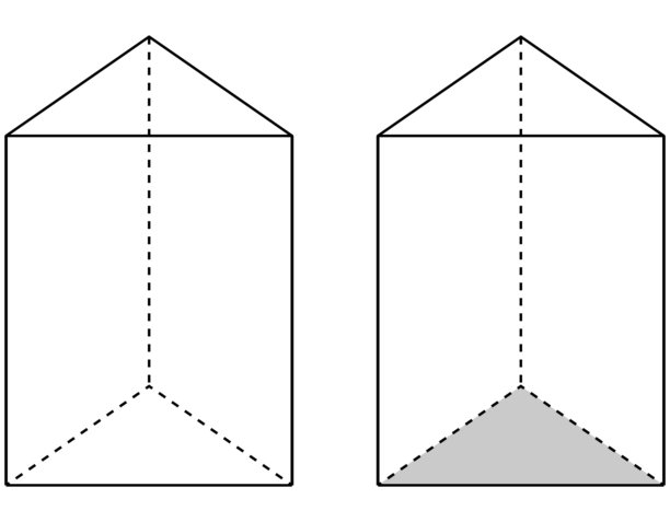 三角棱柱 – 3D固体形状（几何插图）/ 插画素材（矢量插图）图片下载