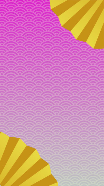 日式风格背景插画。新年贺卡素材。图片下载