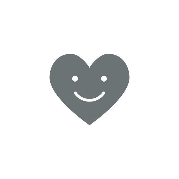 微笑的心形图标图片下载