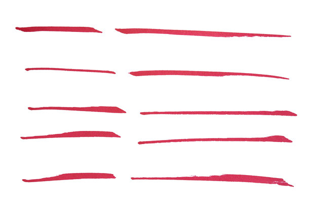 一套手绘红色马克笔线条设计元素图片下载