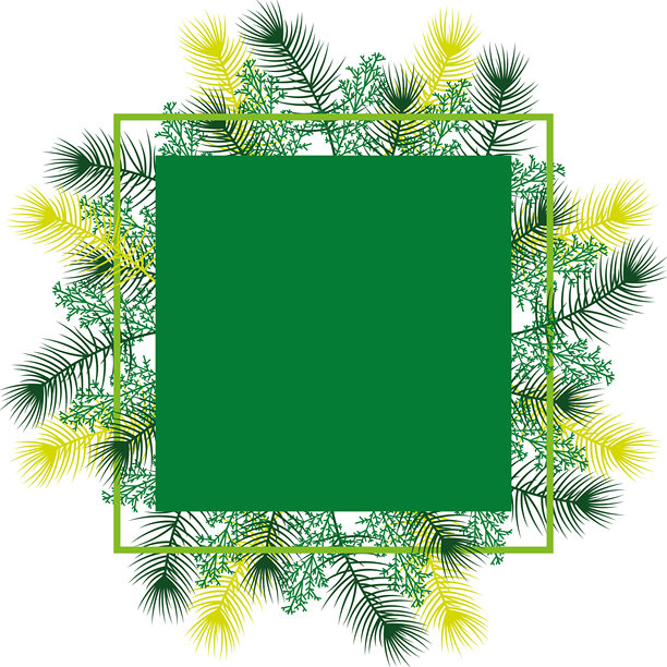 抽象的简约背景，带有自然线条艺术——春季主题——插画素材图片下载