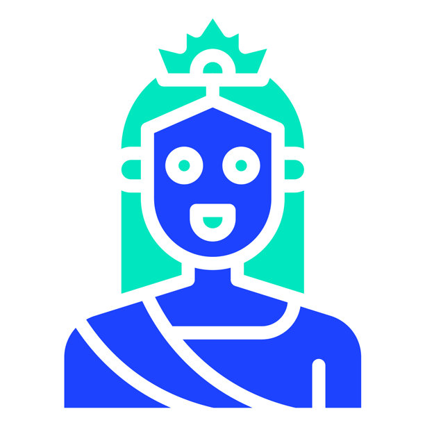 女王矢量图标设计插画图片下载