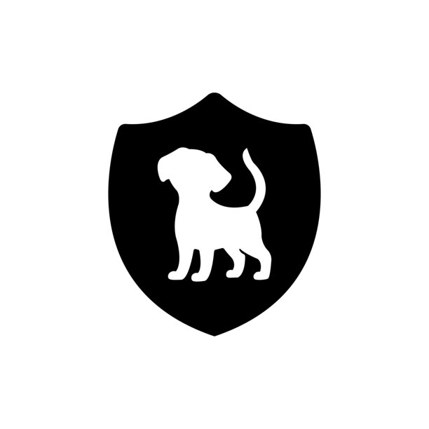 矢量狗或宠物保护或盾牌插画图片下载