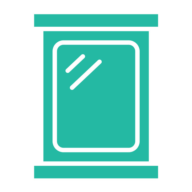 镜子矢量图标设计插画图片下载