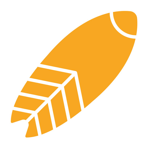 冲浪板矢量图标设计插画图片下载