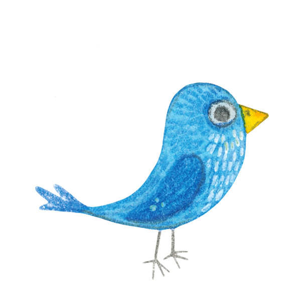 蓝知更鸟。手绘水彩插画，卡通风格。游戏，儿童，卡片，动物，蓝色，鸟，飞翔，贴花图片下载