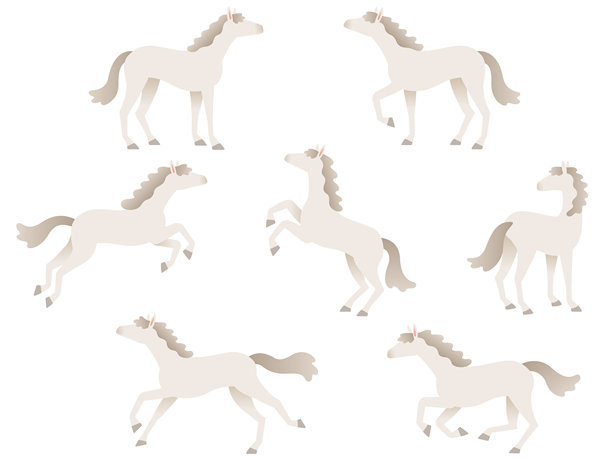 抽象马匹插画集图片下载