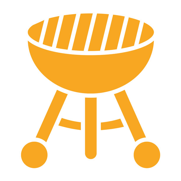 烧烤架矢量图标设计插画图片下载