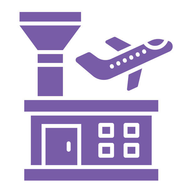 机场矢量图标设计插画图片下载