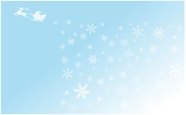 雪花中的圣诞老人剪影 – 圣诞背景插画图片下载