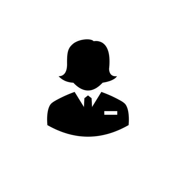 用户图标，女性，矢量扁平化人物，个人资料头像，矢量插画，孤立在白色背景上，eps 10图片下载