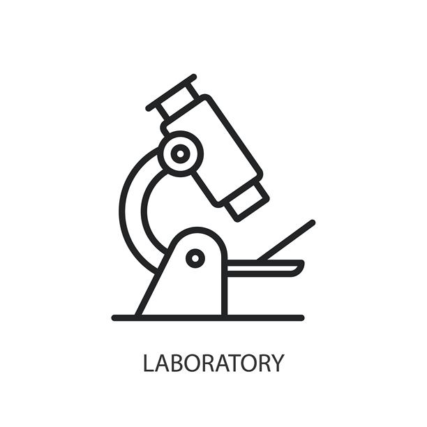 实验室细线图标。原创矢量插画。图片下载