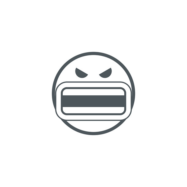 可爱的表情，愤怒的脸图标图片下载