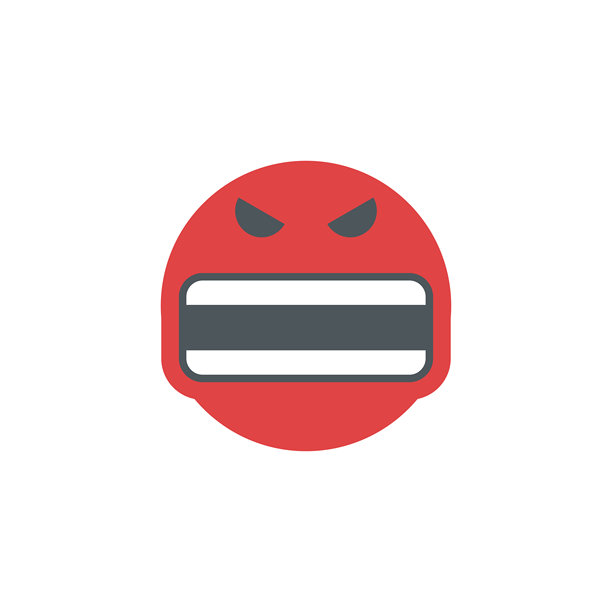 可爱的表情，愤怒的脸图标图片下载