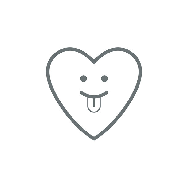 不同心情的心形表情符号图标图片下载