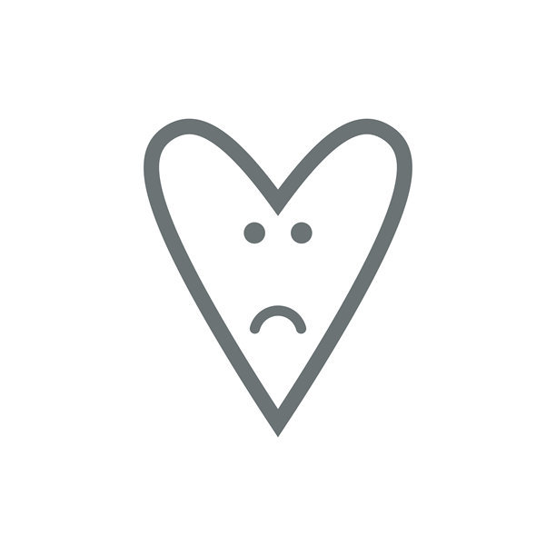 不同心情的心形表情符号图标图片下载