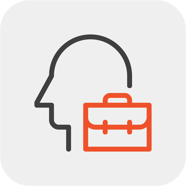 现代办公扁平化线条矢量插画图标设计理念。移动和网络图形图标。扁平化符号、Logo创意理念。简洁干净的扁平化象形图图片下载